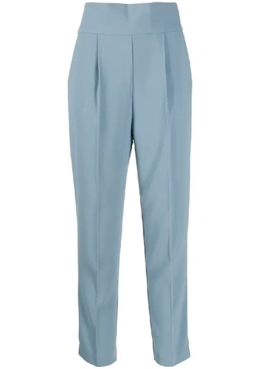 Shop Pinko High Waisted Natalia Trousers In Blue