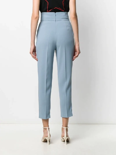 Shop Pinko High Waisted Natalia Trousers In Blue