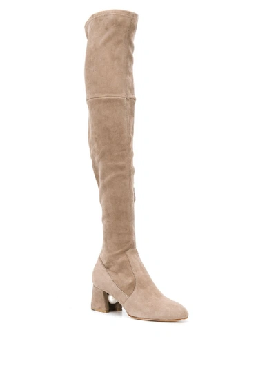 Shop Nicholas Kirkwood Miri Over The Knee Boots 55mm In Brown