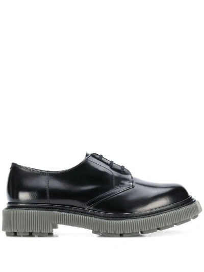 Shop Adieu Chunky Sole Derby Shoes In Black