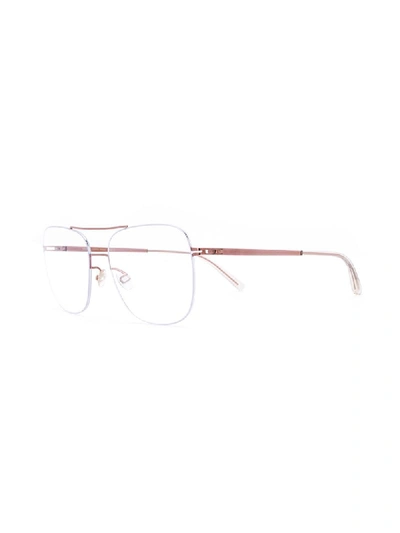 Shop Mykita Ryoko Aviator-frame Glasses In Metallic