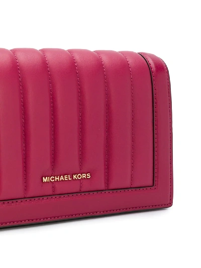 Shop Michael Kors Quilted Cross Body Bag In Red