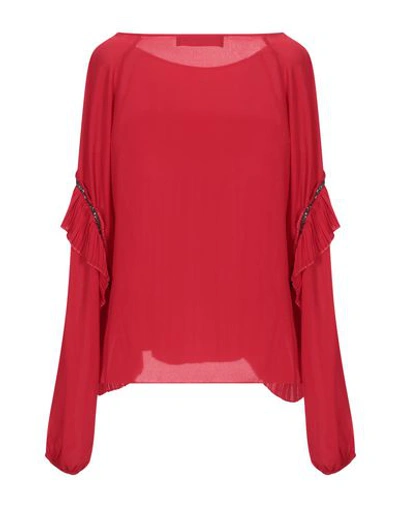 Shop Frankie Morello Woman Top Red Size 8 Polyester