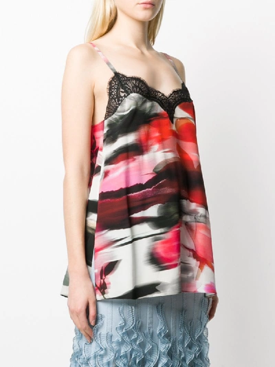 Shop Alexander Mcqueen Abstract Print Camisole In Red