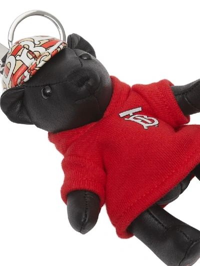 Shop Burberry Thomas Bear Monogram Charm In Red