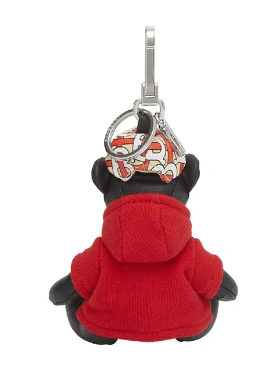 Shop Burberry Thomas Bear Monogram Charm In Red