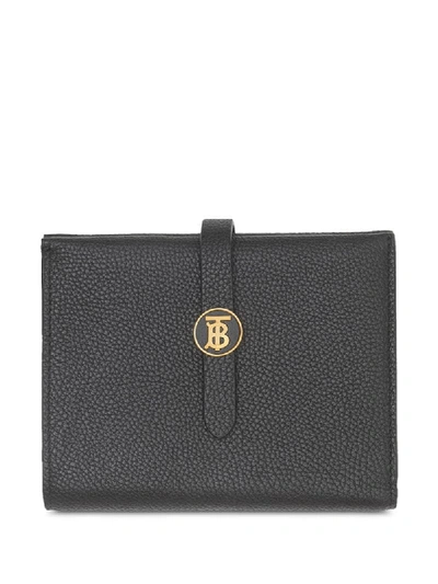 Shop Burberry Monogram-motif Folding Wallet In Black