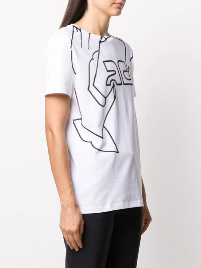 Shop Courrèges Graphic-print T-shirt In White