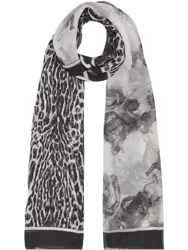 black print scarf