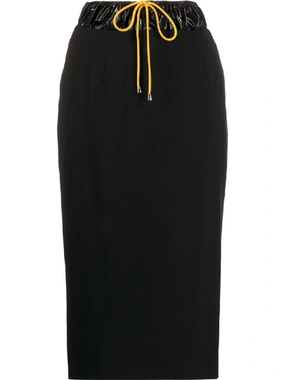 Shop Aalto Drawstring Waist Pencil Skirt In Black