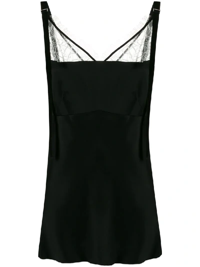 Shop Dorothee Schumacher Lace Insert Slip Top In Black