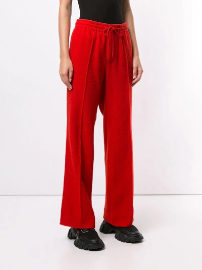 Shop Undercover Straight Leg Trousers In Red