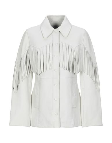 ganni leather fringe jacket
