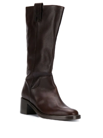 Michel Vivien Country Ankle Boots In Brown