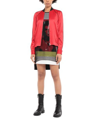 Shop Karl Lagerfeld Bomber In Red