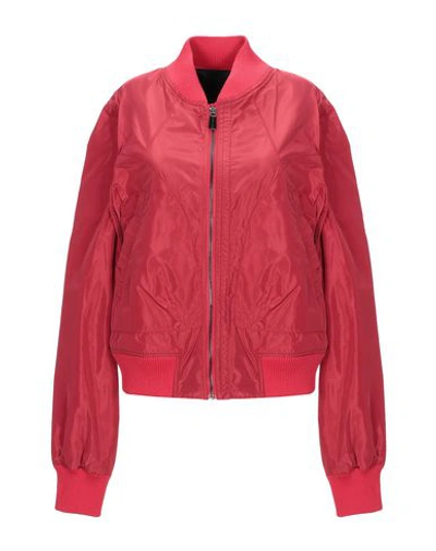 Shop Frankie Morello Woman Jacket Red Size M Nylon, Acrylic, Polyester