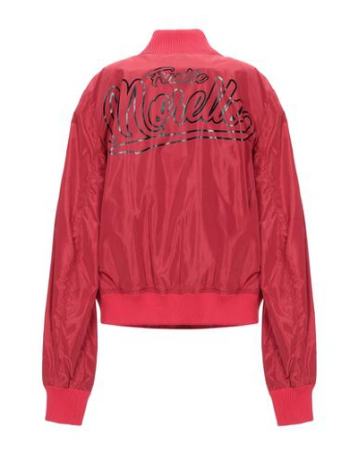 Shop Frankie Morello Woman Jacket Red Size M Nylon, Acrylic, Polyester