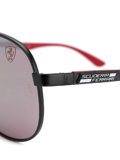 Shop Ray Ban X Scuderia Ferrari Sunglasses In Black