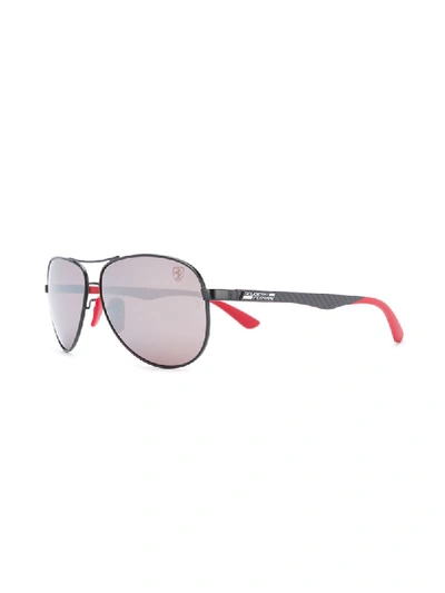 Shop Ray Ban X Scuderia Ferrari Sunglasses In Black