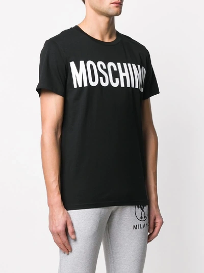 Shop Moschino Classic Logo T In Black