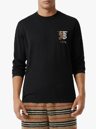 Shop Burberry Contrast Logo T-shirt In Black