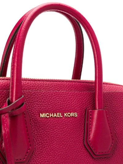 Shop Michael Michael Kors Logo Plaque Tote Bag In Pink