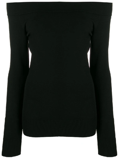 Shop Dolce & Gabbana Off-shoulder Fitted Top In Black