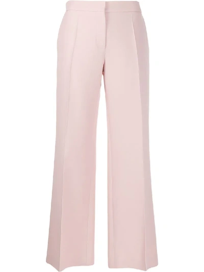 Shop Valentino Tailored Flared Trousers In Pink