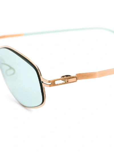 Shop Mykita X Bernhard Willhelm Oval-frame Sunglasses In Gold