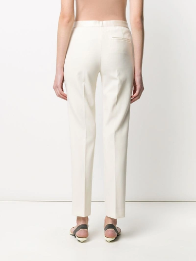 Shop Theory Straight Leg Trousers In Neutrals
