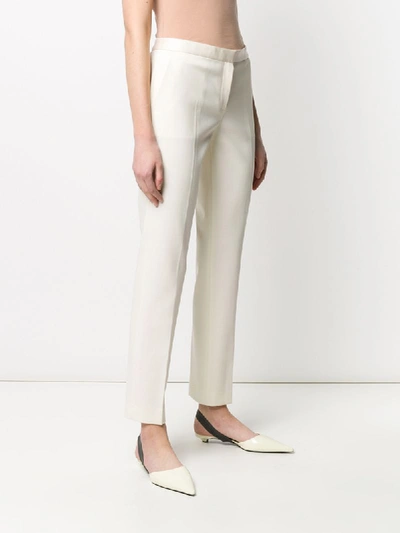 Shop Theory Straight Leg Trousers In Neutrals
