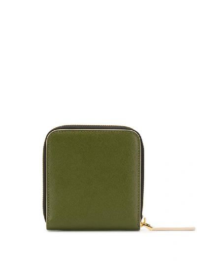 Shop Marni Squared Zip-around Wallet In Grey