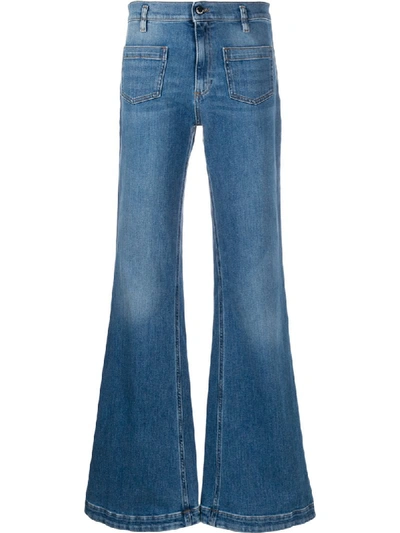 Shop Red Valentino Flared Mid-rise Jeans In Blue