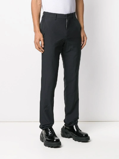 Shop Comme Des Garçons Homme Deux Mid-rise Straight Trousers In Grey