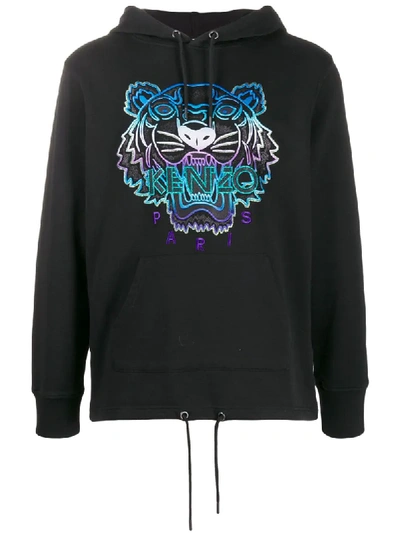 Shop Kenzo Holiday Capsule Tiger Hoodie In Black