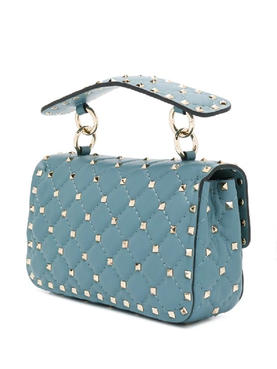 Shop Valentino Small Rockstud Spike.it Shoulder Bag In Blue