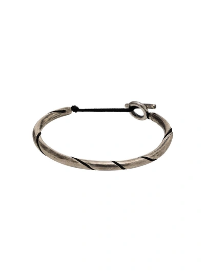 Shop M Cohen Spiral Detail Bracelet In Silver