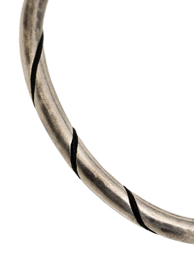 Shop M Cohen Spiral Detail Bracelet In Silver