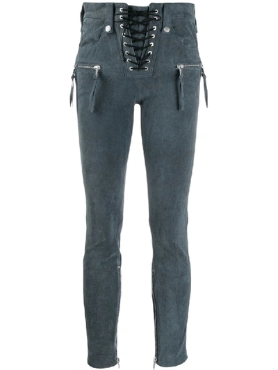 Shop Ben Taverniti Unravel Project Multi Zip Skinny Trousers In Black