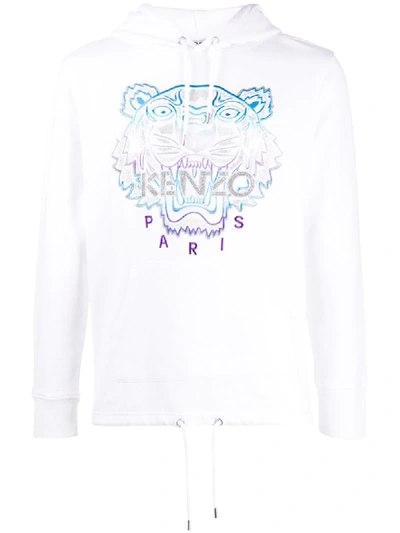 Shop Kenzo Holiday Capsule Tiger Hoodie In White