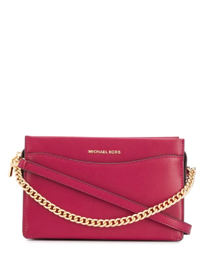 Shop Michael Kors Chain Strap Tote Bag In Red