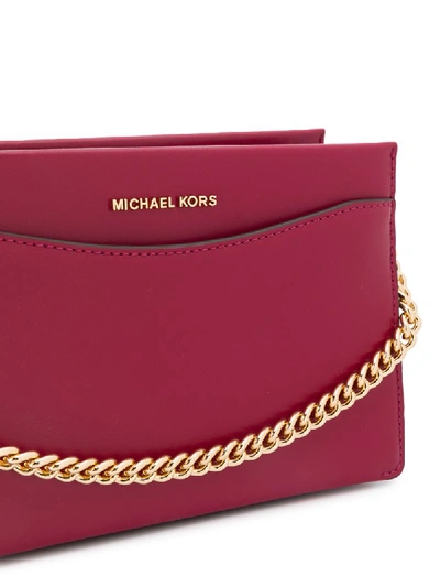 Shop Michael Kors Chain Strap Tote Bag In Red