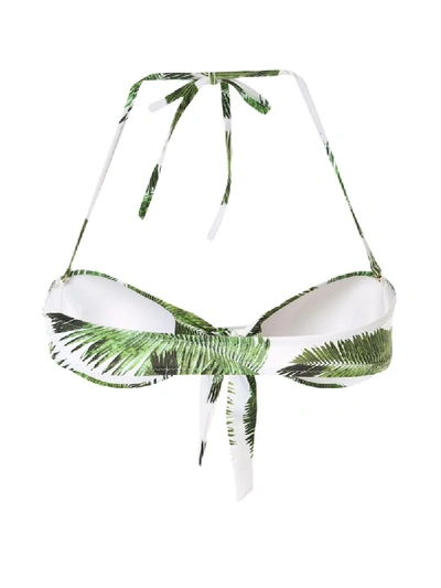 Shop Melissa Odabash Caribe Foliage Print Bikini Top In White