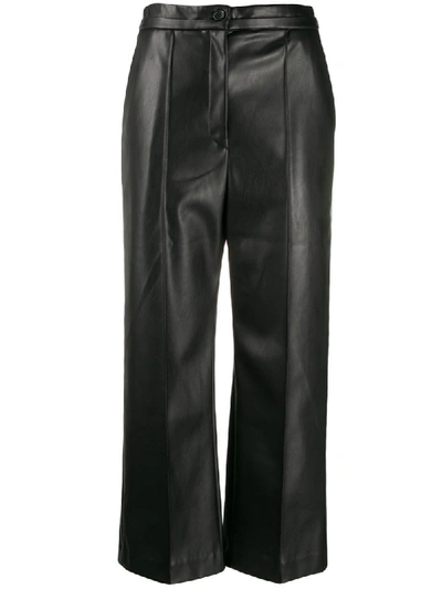 Shop Chalayan Wide Leg Cropped Trousers In Black