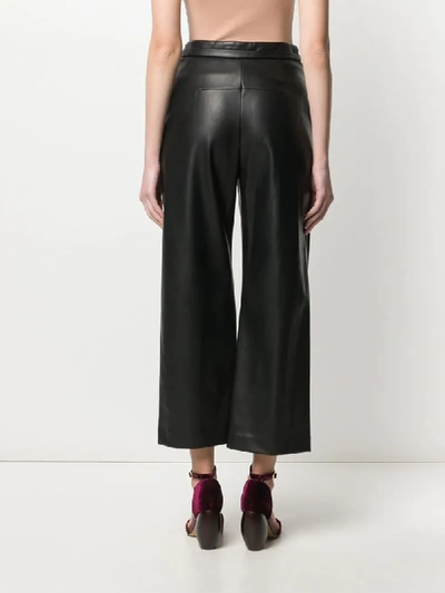 Shop Chalayan Wide Leg Cropped Trousers In Black