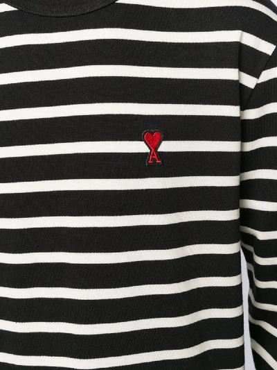 Shop Ami Alexandre Mattiussi Ami Embroidered T-shirt In Black