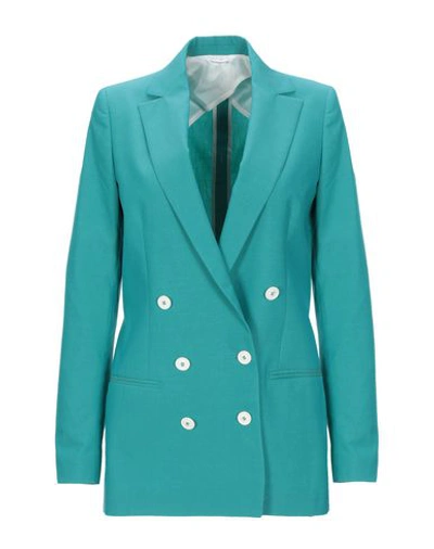 Shop Tonello Suit Jackets In Turquoise