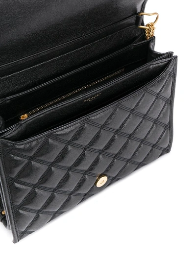 Shop Saint Laurent Monogram Becky Leather Shoulder Bag In Black