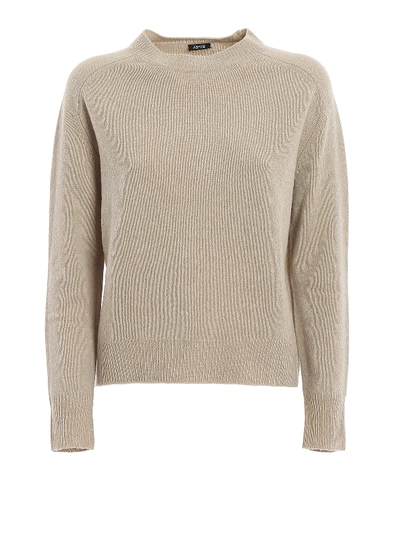 Shop Aspesi Wool Sweater In Beige