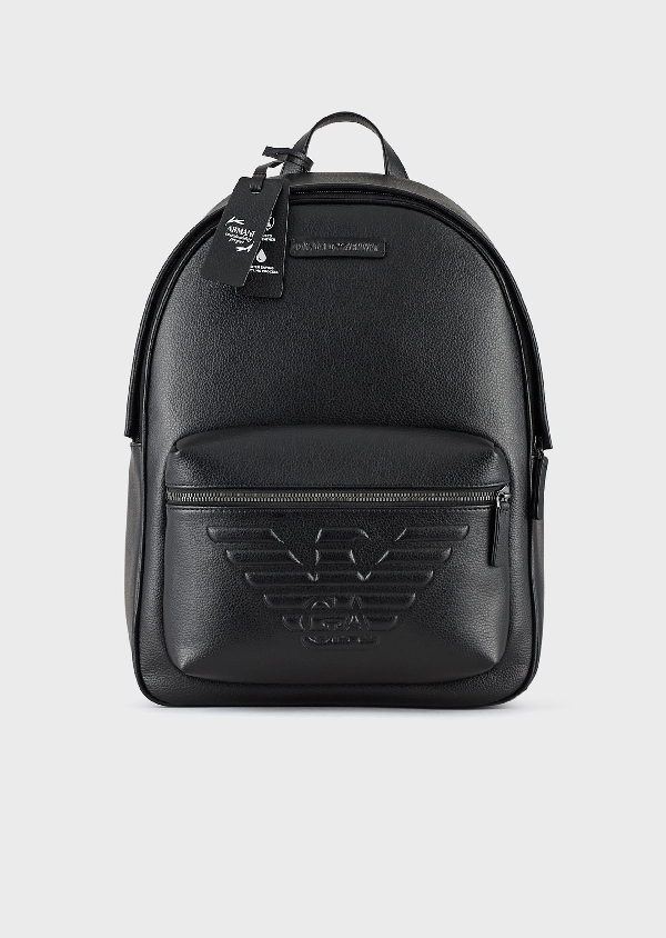 black armani backpack